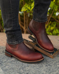 Burgundy Leather Cowboy Boots