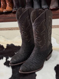 Artfully Embroidered Python-Print Boots