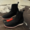 One-Piece Suede Cowboy Boots