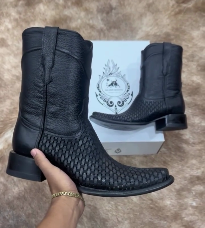 Men's Woven Square Toe Cowboy Boots