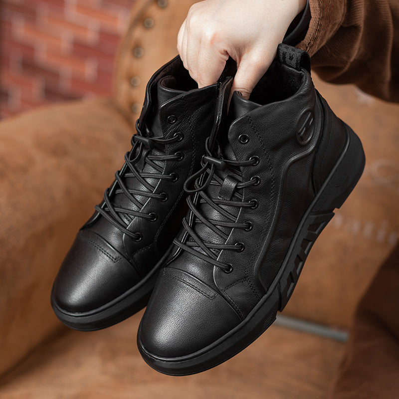 Men's Safety Leather Martin Boots For Work & Casual