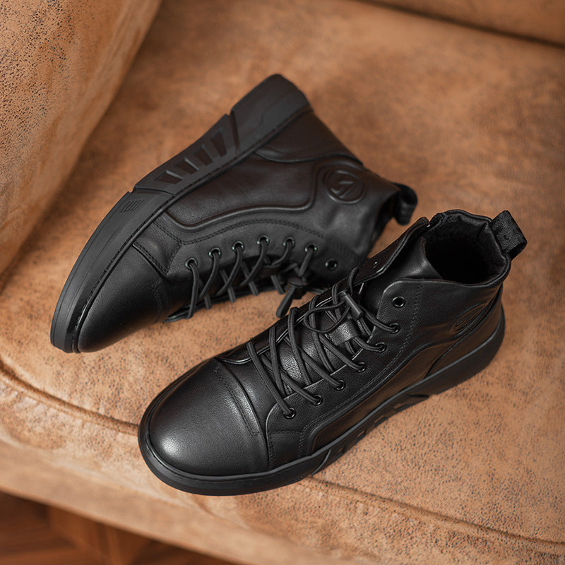 Men's Safety Leather Martin Boots For Work & Casual