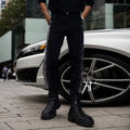Iron-on Stretch Slim Fit Pants