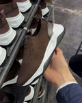 Mesh Flyknit Casual Lace-less Sneakers