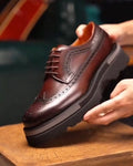 Cowhide Derby Shoes For Men