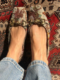 Cognac Brocade Ballerinas