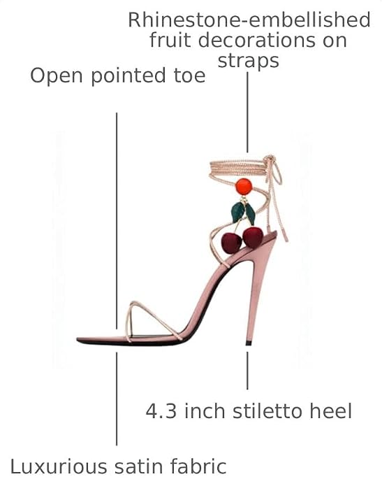 Rhinestone Lace Up High Heel Sandals