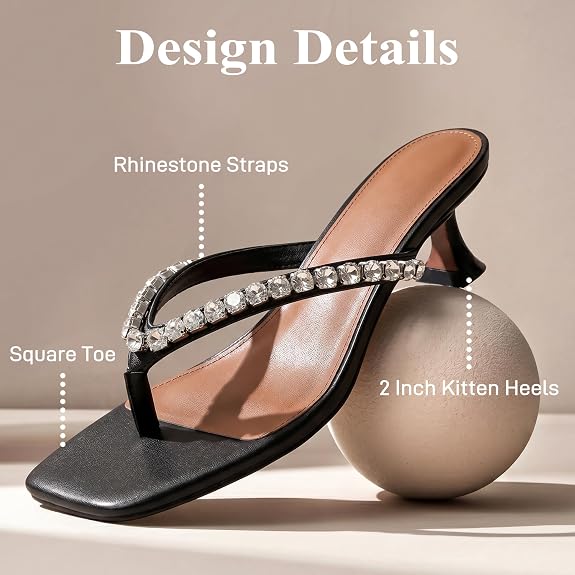 Rhinestone Flip Flop Heels