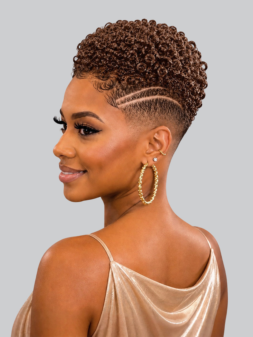 Pixie wig Afro curly 6 inches Multiple colors