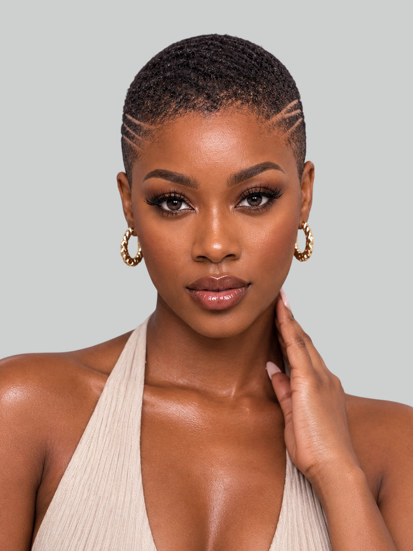 Pixie wig Lowcut 6 inches Black