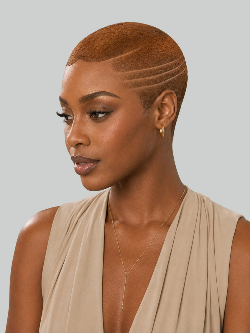 Pixie wig Lowcut 6 inches Brown