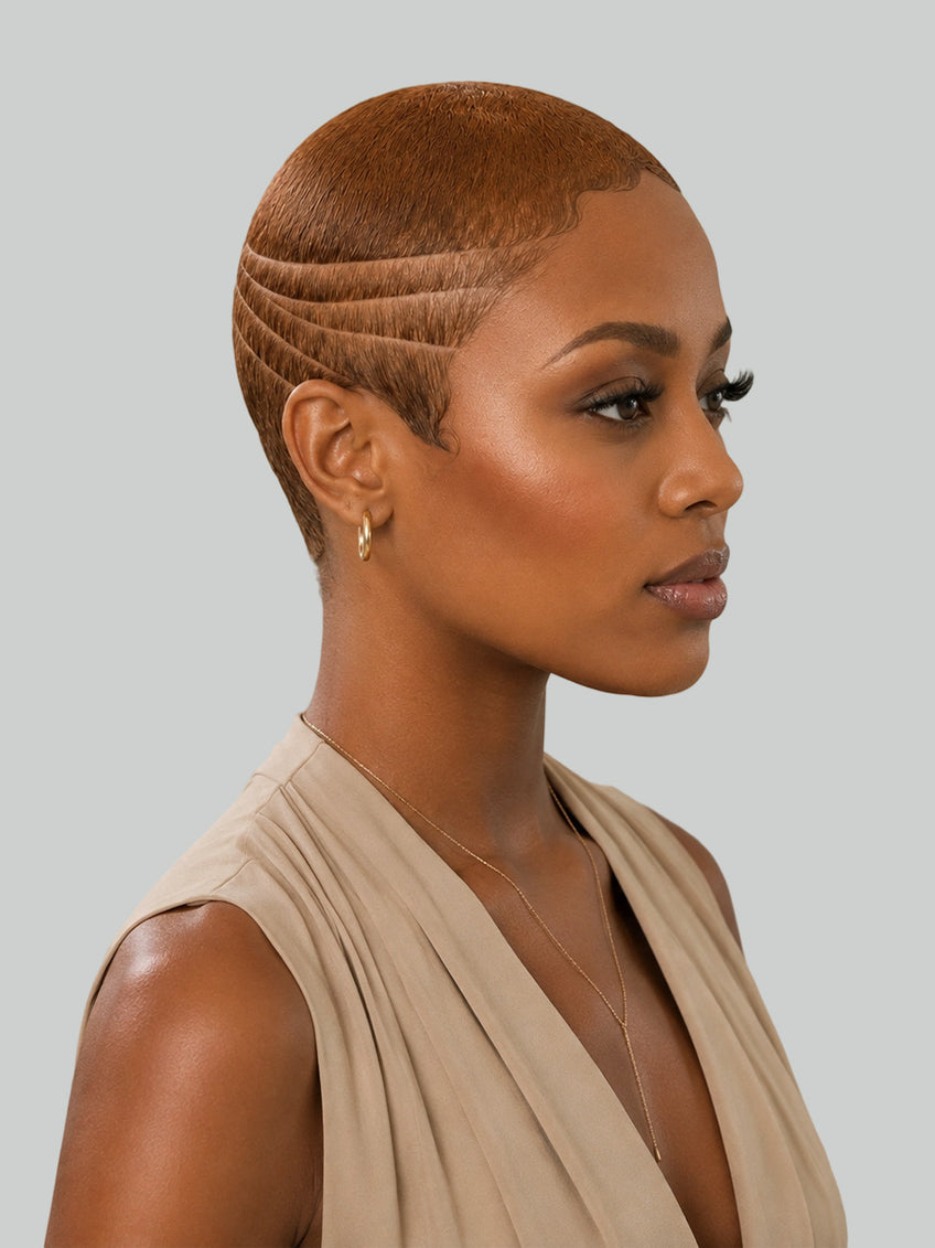Pixie wig Lowcut 6 inches Brown
