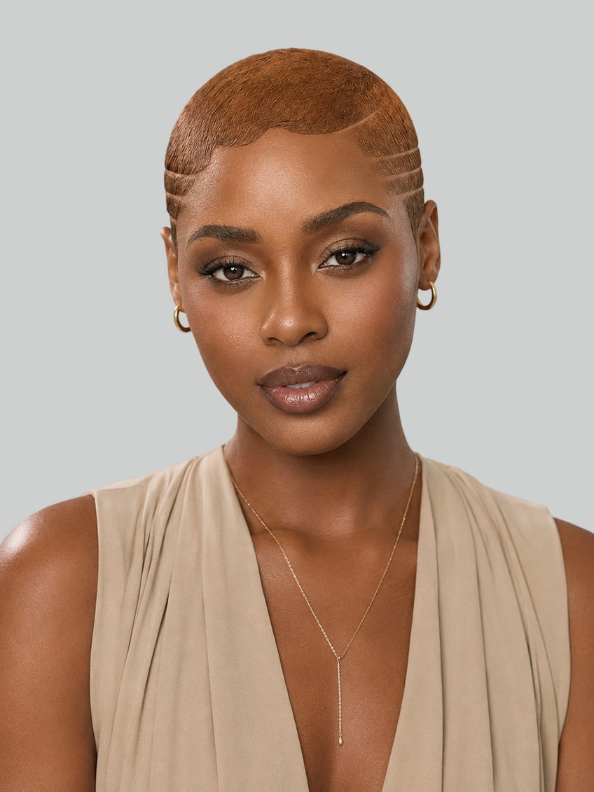Pixie wig Lowcut 6 inches Brown