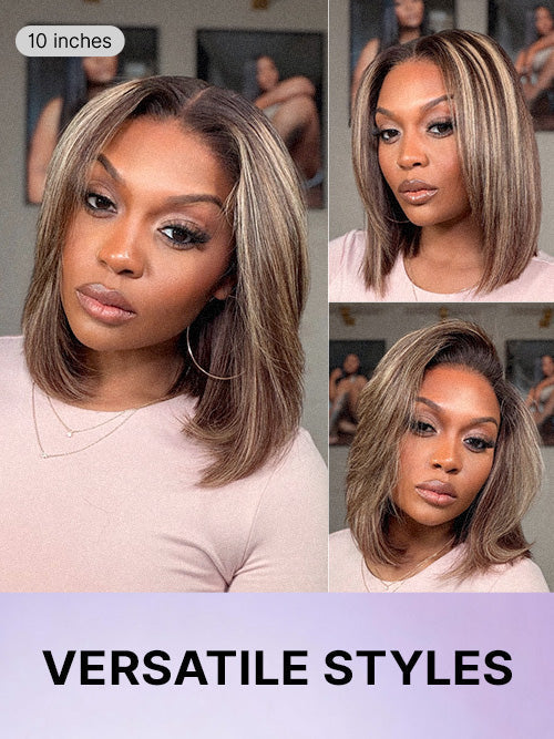 Short Layered Bob Wig Glueless