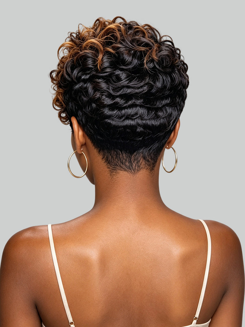 Loose Curly Wig High Light Multi Color