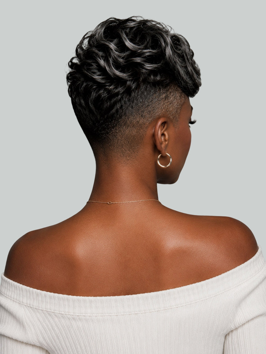 Pixie Short Cut Wig side part
