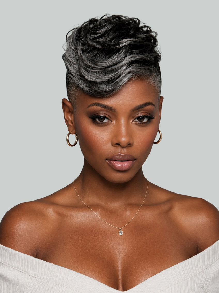 Pixie Short Cut Wig side part