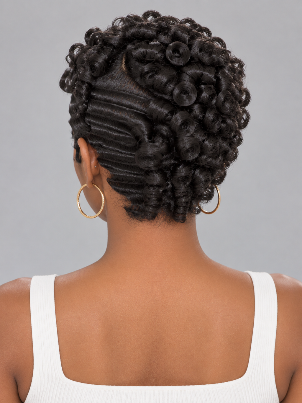 Pixie Wig Free Part Deep Curly