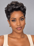 Pixie Wig Curly 6 inches Blac