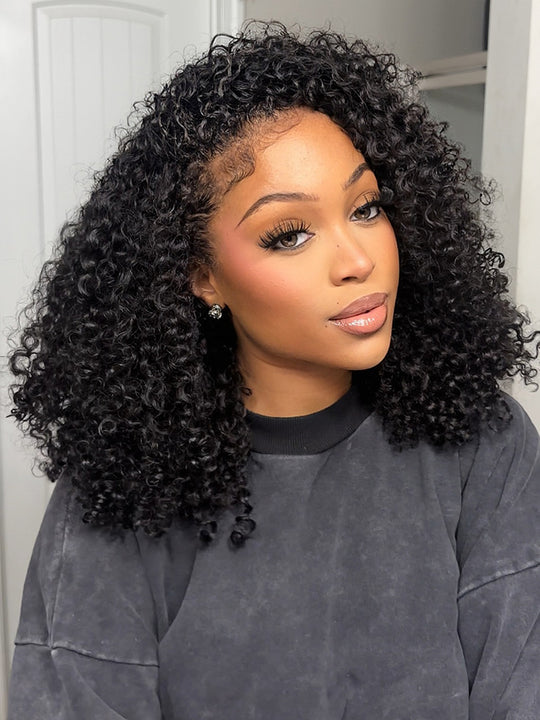 3 In 1 Half Wig Kinky Curly Glueless
