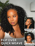 3 In 1 Half Wig Kinky Curly Glueless