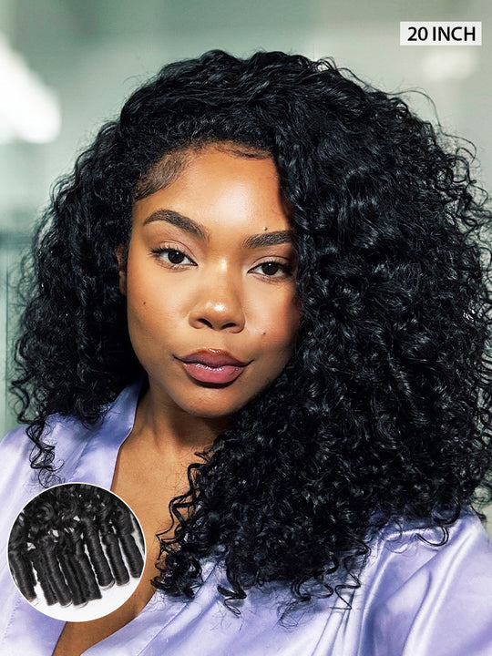3 In 1 Half Wig Burmese Curly Glueless