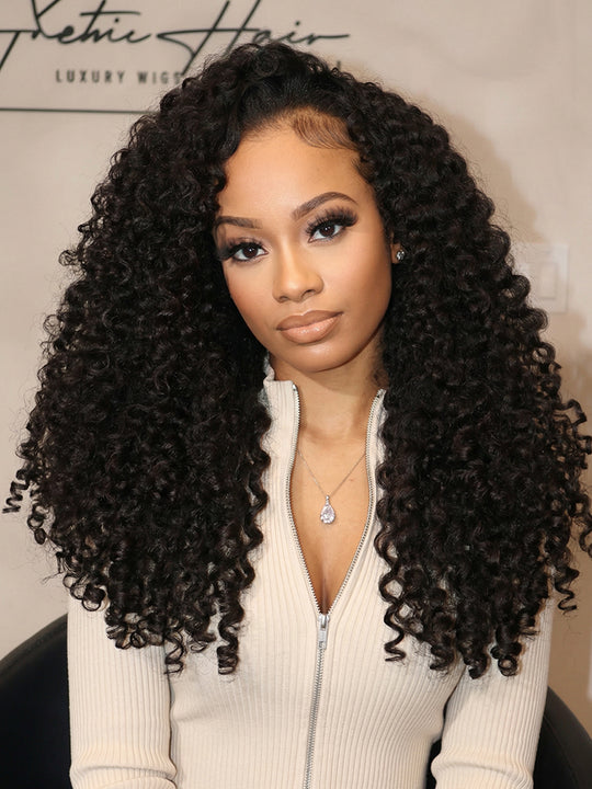 3 In 1 Half Wig Burmese Curly Glueless