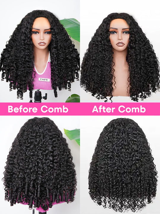 3 In 1 Half Wig Burmese Curly Glueless