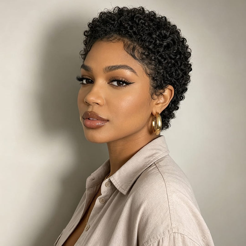 Pixie Tight Curl Short Wig