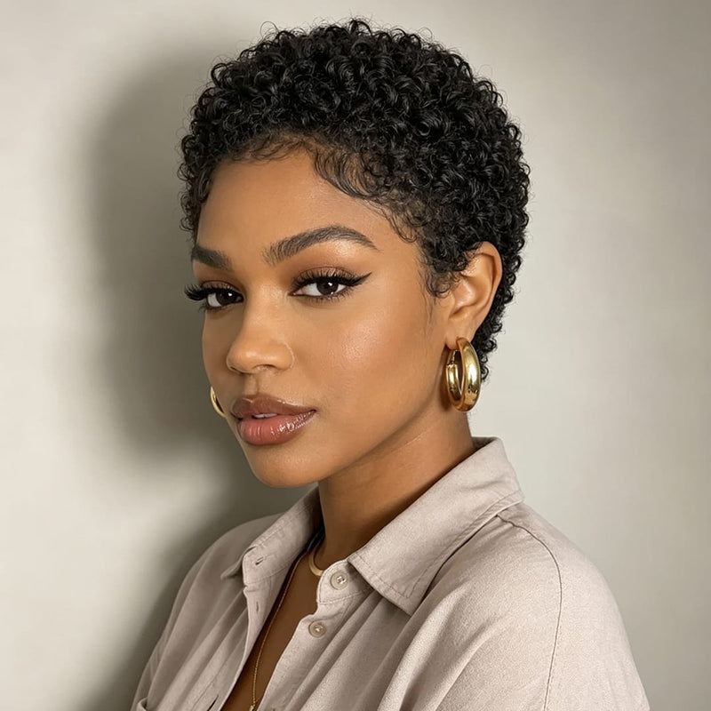 Pixie Tight Curl Short Wig