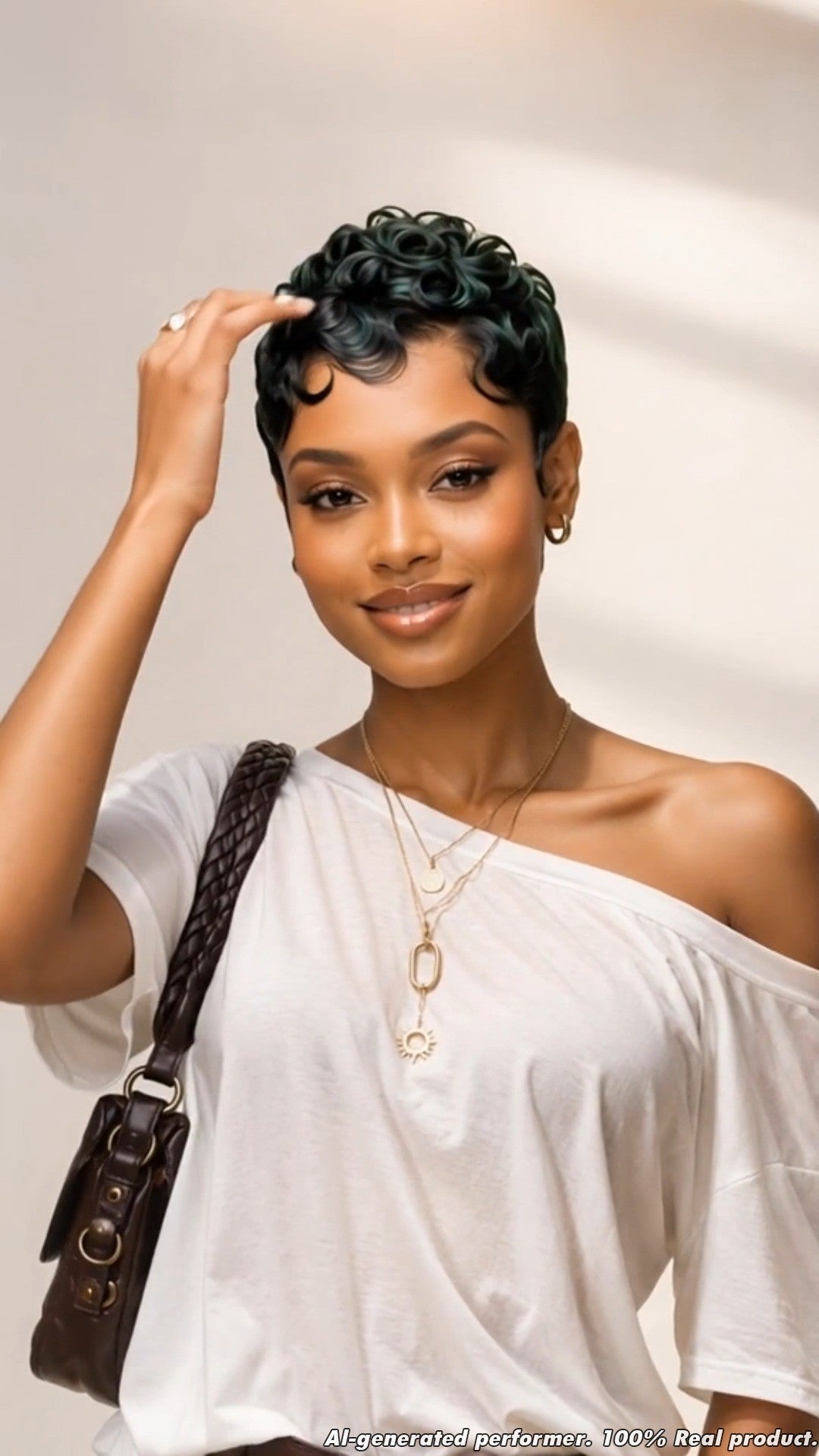 Finger Wave Style Pixie Cut Wig