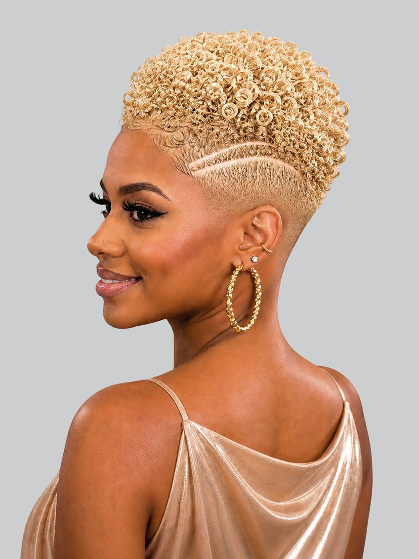 Pixie wig Afro curly 6 inches Multiple colors