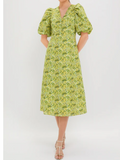 Printed V-Neck Dress