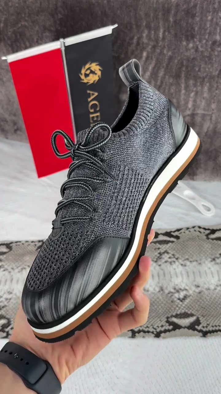 Men's Knitted Mesh Breathable Dress Shoes