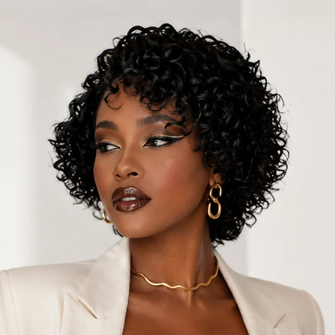 Short Curly No Lace Wig