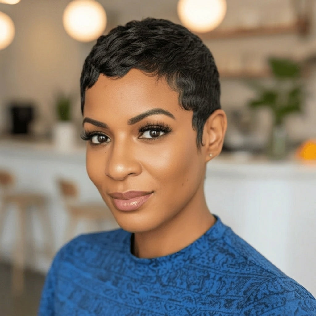 1B Pixie Wave Small Head Wig