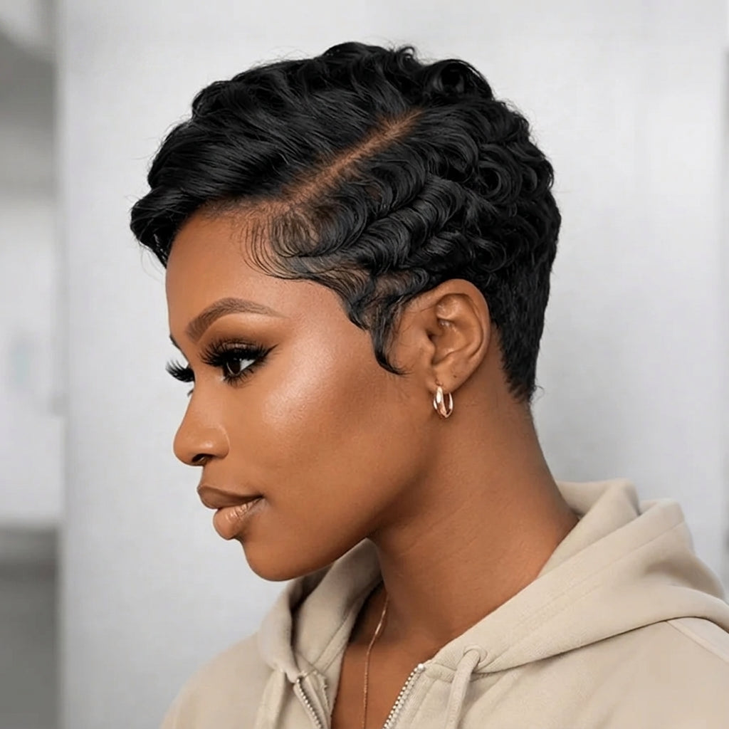 Side Part Lace Short Pixie Cut Wig