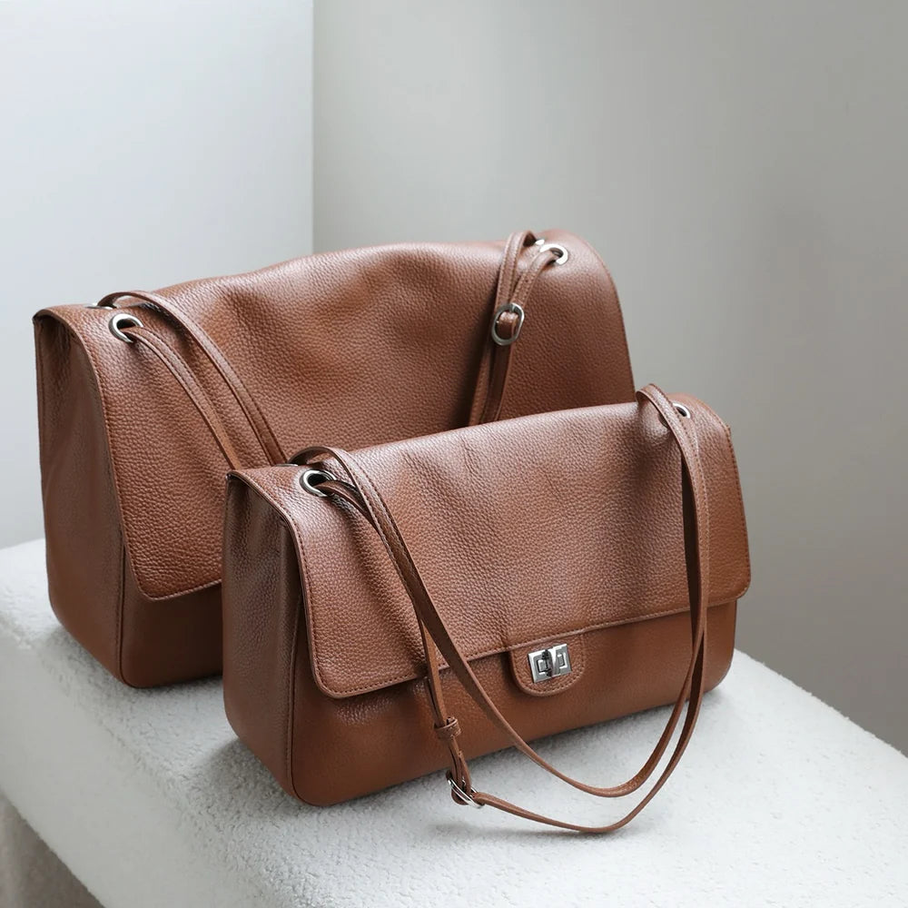 Premium Genuine Leather Maxi Bag