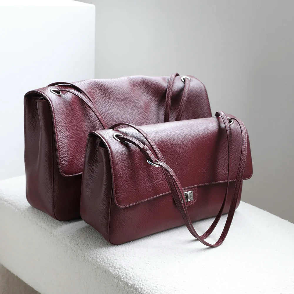 Premium Genuine Leather Maxi Bag