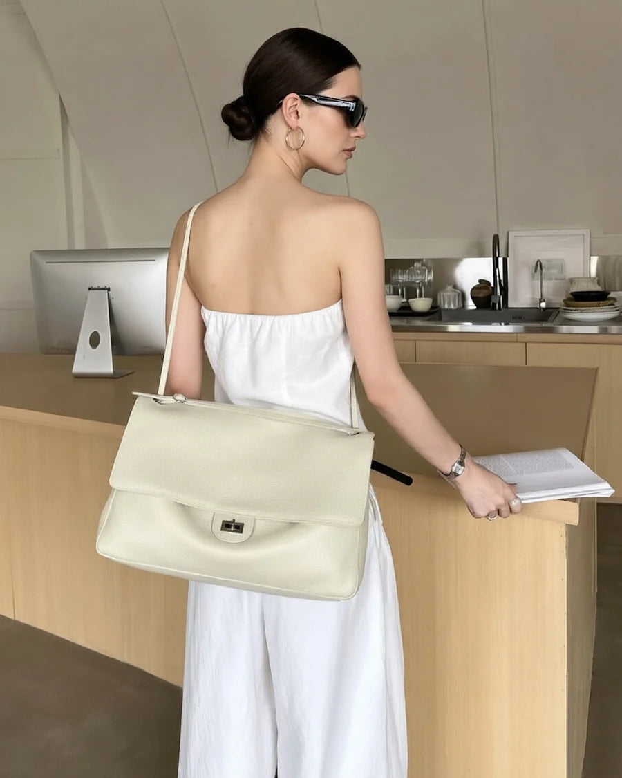 Premium Genuine Leather Maxi Bag