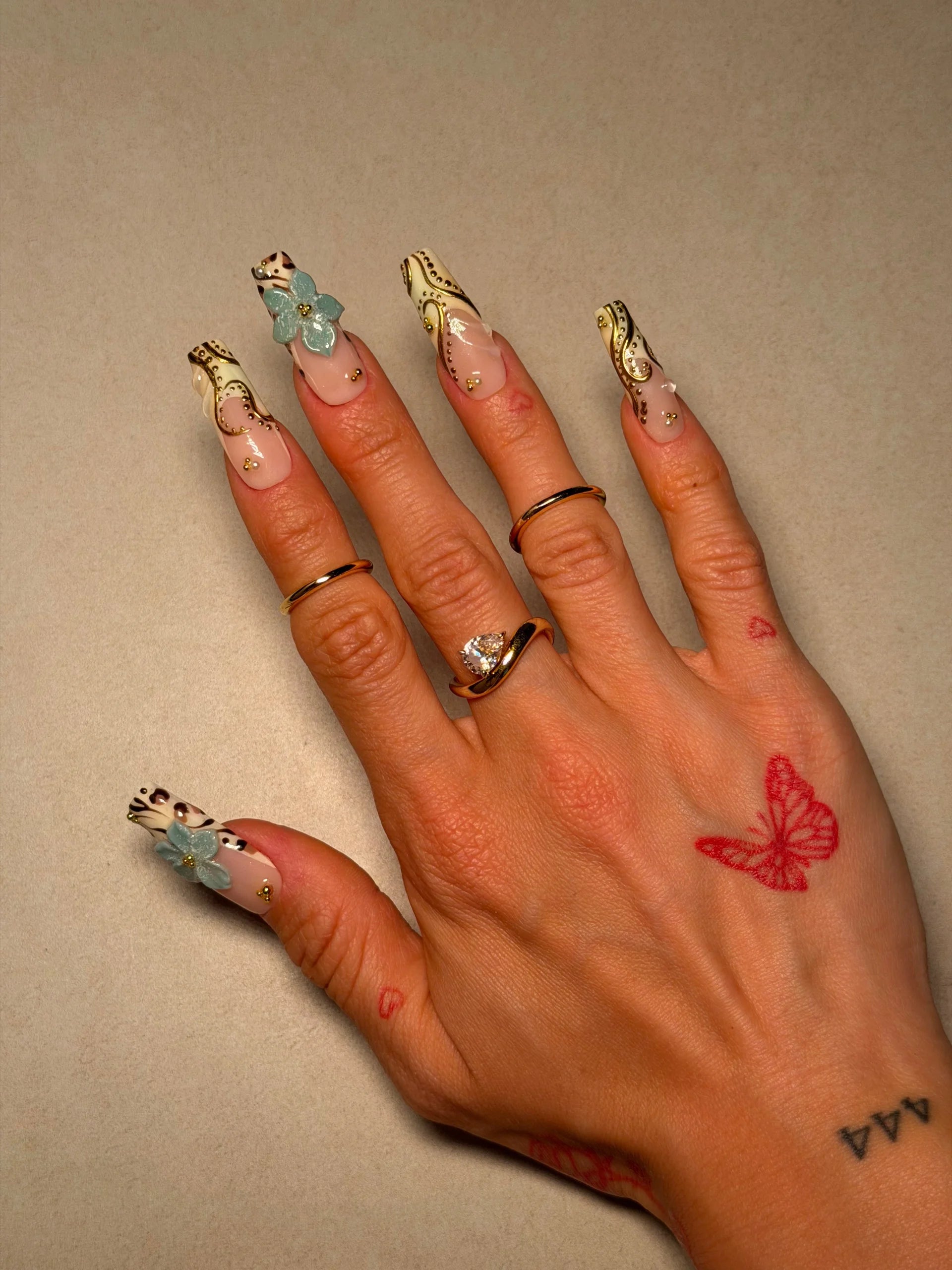 Crystal 3D Press On Nails
