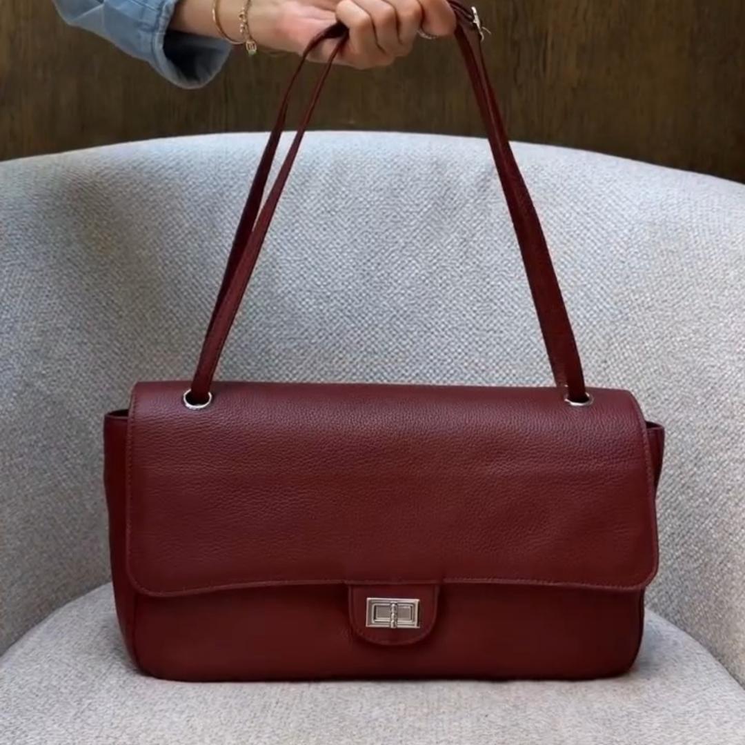 Premium Genuine Leather Maxi Bag