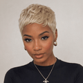 Sexy Mattified Platinum Special Wave Pixie Wig