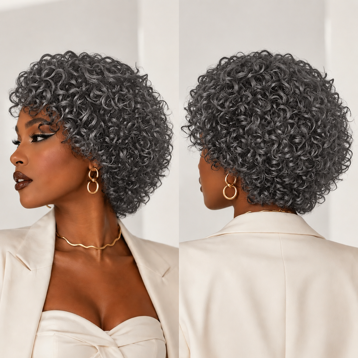 Short Curly No Lace Wig