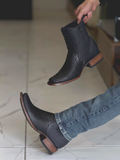 Ranchers Python Rodeo Toe Ankle Boot