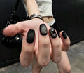 Smoky Black Aura Press On Nails(Nails Buy 2 Get 1 Free)
