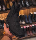 Black Scale Cowboy Boots Work Boots