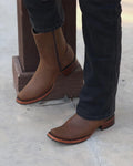 Men's Leather Roper Zip Boots