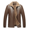 Men's Leather Jacket With Thick Velvet