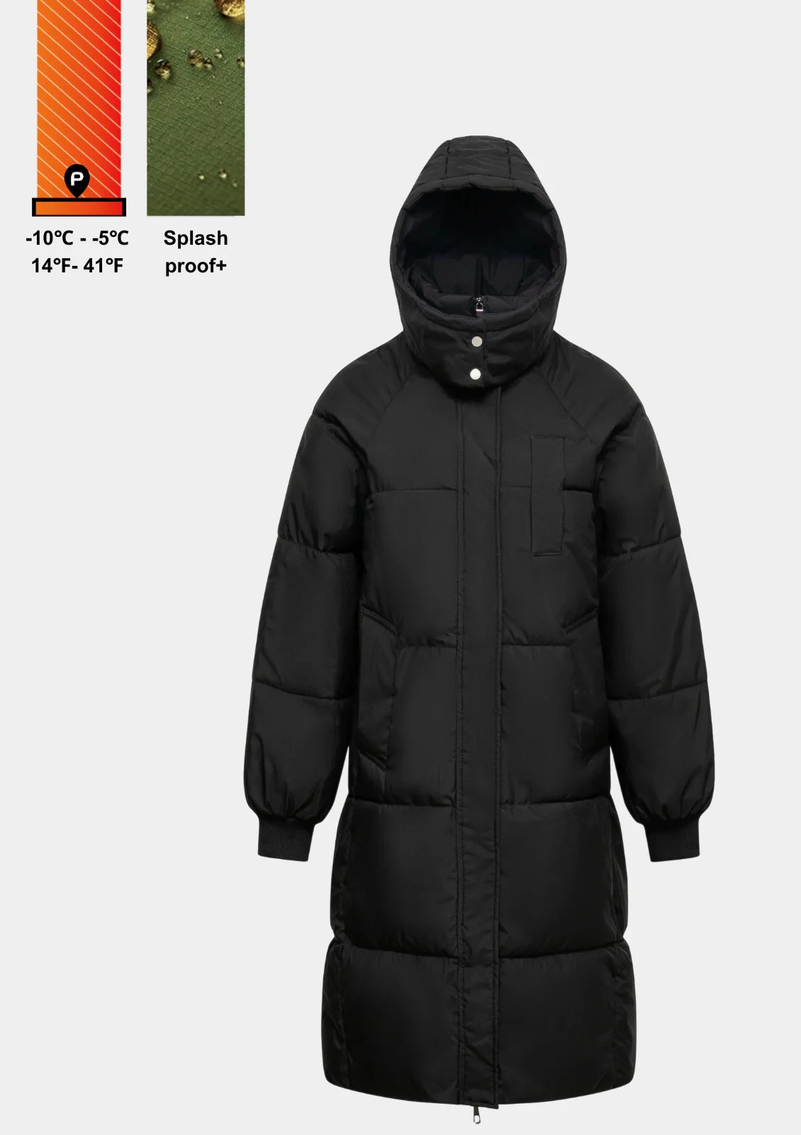 (EARLY BLACK FRIDAY-FREE SHIPPING)Hooded Long Puffer Jacket